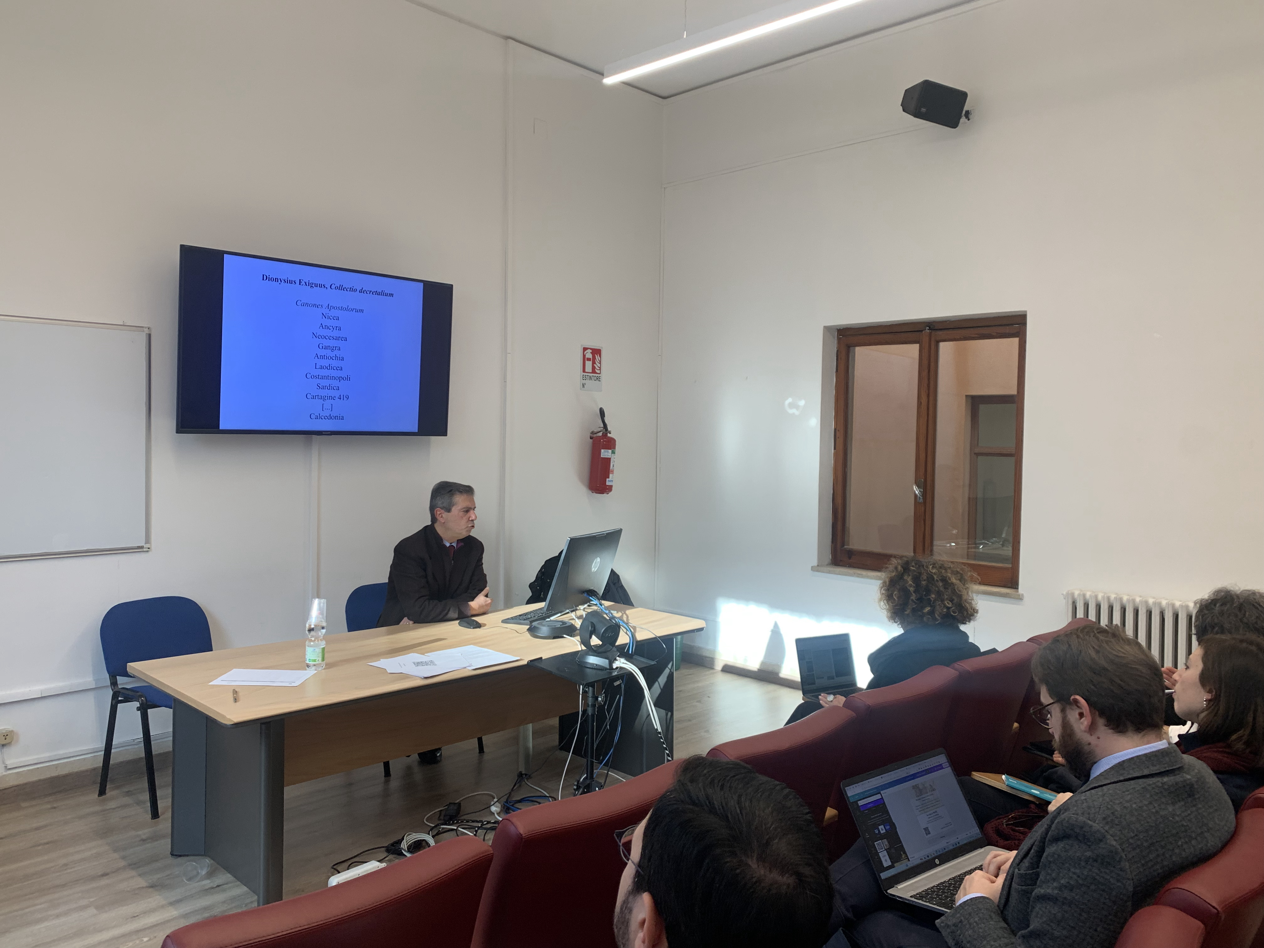 Lecture of professor Orazio Condorelli